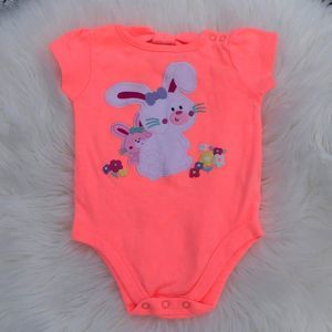 3/$25 🧁 Baby Infant Neon Peach Long Sleeve Onesie 3-6 Months
